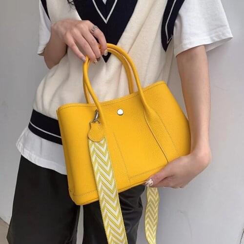 Donna-in 2021 New Natural Calf Leather Hand Bags for Ladies Luxury Brands Crossbody Shoulder Tote Bags Designer Solid Bag Female