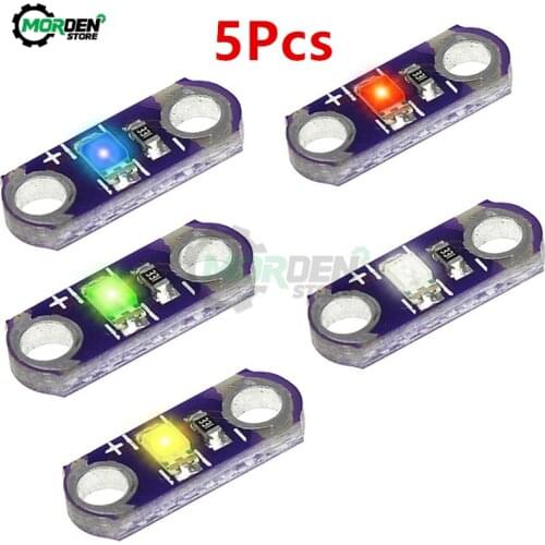 5pcs 3V-5V 40MA Mini LilyPad LED Module SMD LED Equipment for Arduino Light Module Red/Blue/Yellow/Green/White Board