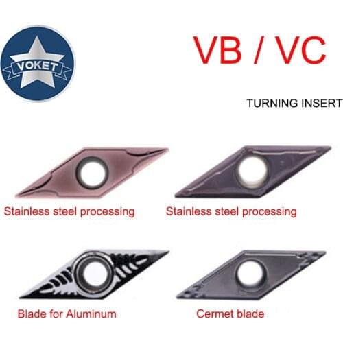 VOKET Diamond VBGT VBMT 160404 hard alloy tungsten steel turning tool blade copper aluminum stainless steel arc lathe processing