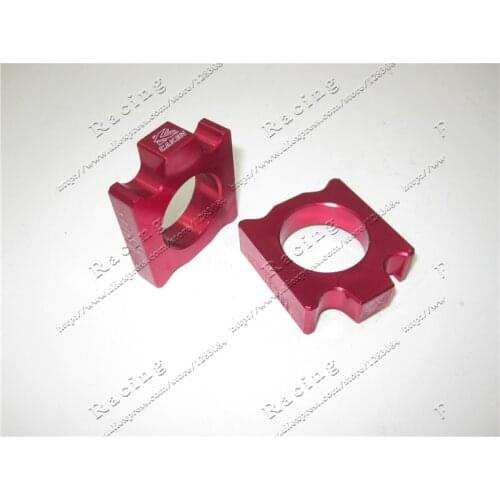 Billet CNC Rear Axle Blocks Chain Adjusters CR 125 250 CRF 250 450 R X RED CRF Fit Motorcross Dirt Bike