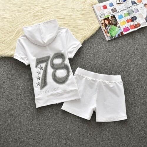 Women Summer Cotton Shorts Set Short Sleeve Hooded Tops For Girls Female Clothing Sweatpants Cute S-XL