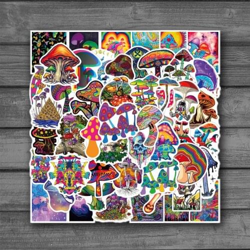 10/50Pcs Colorful Psychedelic Cool Graffiti Stickers Aesthetics Laptop Motorcycle Guitar Phone Bike Car Anime Decal Kid Toy