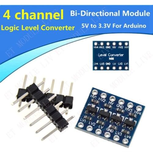 5pcs/lot 4 channel IIC I2C Logic Level Converter Bi-Directional Module 5V to 3.3V For Arduino