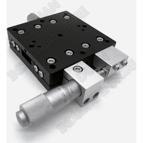 60*60mm X Axis Manual Displacement Trimming Platform Cross Roller Guide Way Linear Stage Sliding Table High precision LX60-R