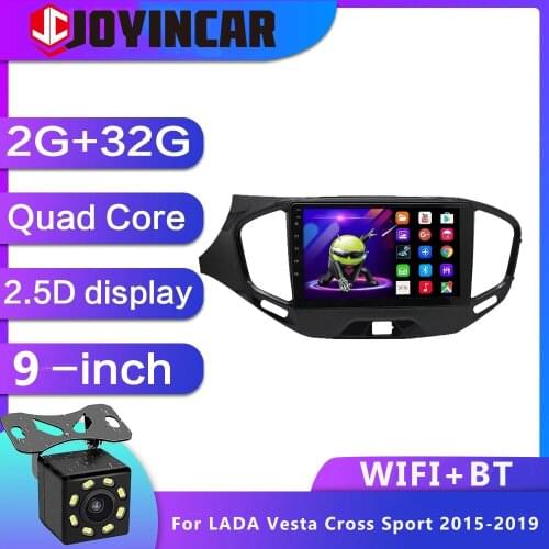 JOYINCAR For LADA Vesta Cross Sport 2015-2019 Car Radio Multimedia Video DVD Player Navigation GPS Android 9.1 2 din