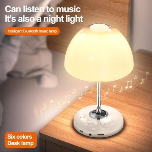 Bluetooth Speaker Desk Lamp Design Indoor Speaker Wireless Mini Sound Column 3D Stereo Music Surround Support FM TFCard