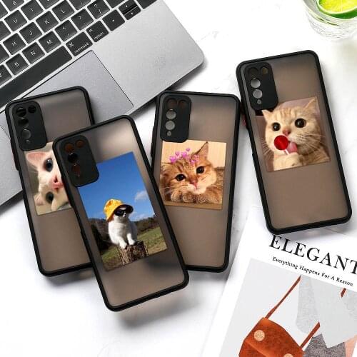 Case For Huawei Honor 10X Lite Case Hard Cat Dog Painted Funda Honor 8x 9x 20 Huawei P40 Lite P30 Pro P Smart 2021 Z Cover Coque