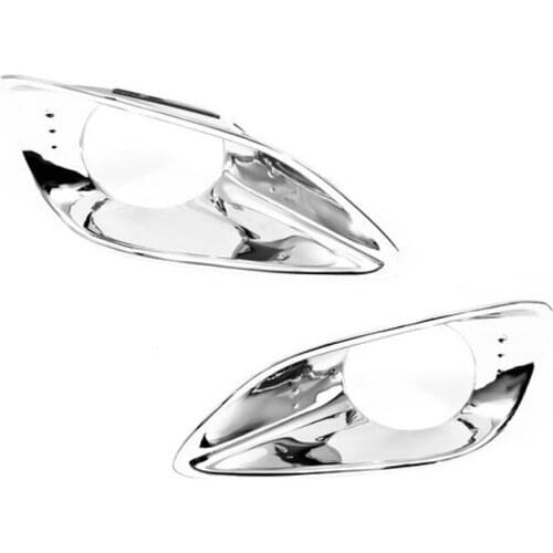 Chrome Styling Front Fog Light Cover For Toyota Yaris Second Generation 2005-2011 Sedan Model