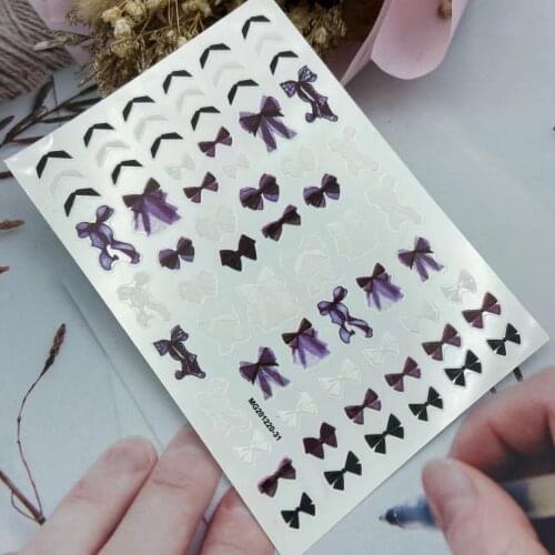 DIY Japanese Style Light Thin Traceless Nail Stickers Nail Art Dark Black Nail Decals Butterfly Nail Art Women Girl