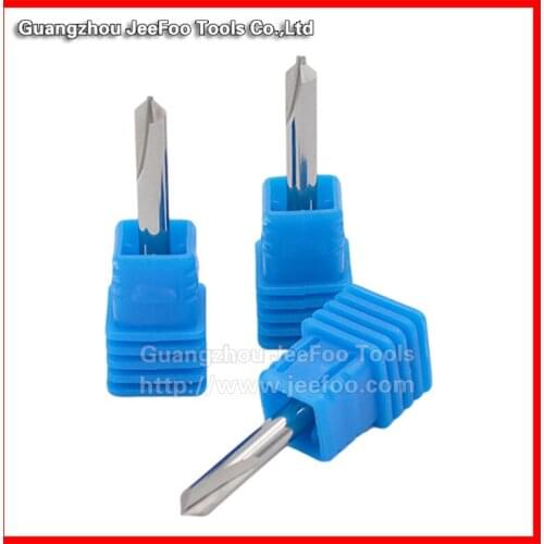 Two Straight Flute Milling Cutter with Chamfering edge for LCD lens, LCD Panel, Acrylic ABS