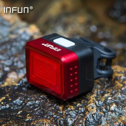 INFUN F50 Bicycle Smart Auto Brake Sensing Light IPX5 Waterproof LED Charging Cycling Taillight Bike Rear Light Accessories