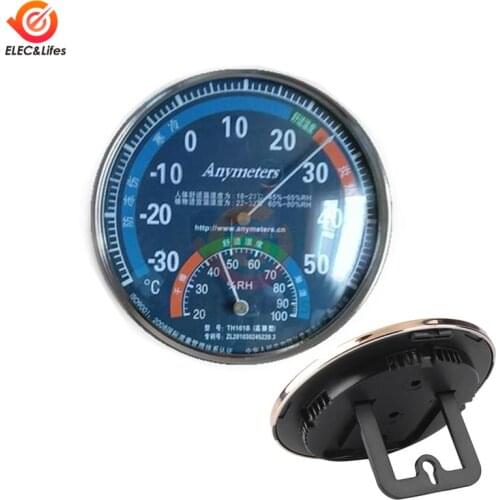 Indoor Outdoor Round Double Dial Analog Thermometer Hygrometer Thermometer Humidity Meter Inductive pointer tester Detector