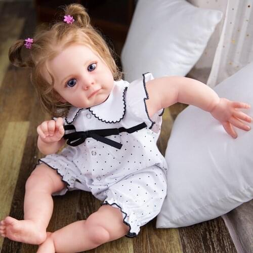 Hoomai New 22" Lively princess Reborn Baby Dolls Soft Body Realistic Reborn Dolls For Children Play Toys Gifts