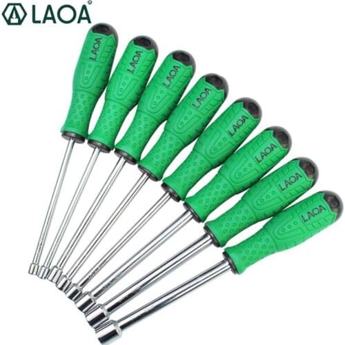 LAOA 8pcs sleeve screwdriver Cr-V hex socket wrench deepening socket screwdriver