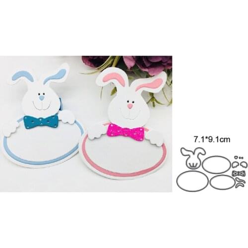 Metal die Cutting die Happy Easter Rabbit Flower DIY Scrapbooking Paper Craft Card Art Cutter