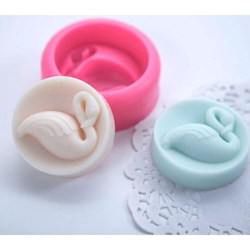 Bird Design Mini Silicone Soap Mold Round Shape Handmade Soap Molds Craft Mould
