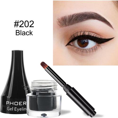 PHOERA 10 Colors Matte Eyeliner Gel With Brush Beauty Waterproof Lasting Eyeliner Pen Smudge-proof Pigment Eye Makeup Kit TSLM1