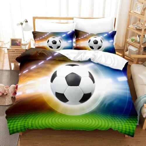 Football Bedding Set Single Twin Full Queen King Size Sports Enthusiasts Fans Bed Set Childrens Kid Bedroom Duvetcover Sets 004