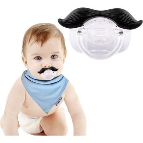 Funny Baby Pacifier Dummy Nipple Teethers Novelty Toddler Mustache Pacifier Infant Baby Christmas Gift Teeth Soothers