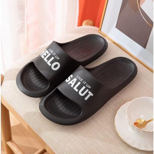 Simple Elegant Indoor Women Slippers In Summer Household Bathroom Household Sandals Men Deodorant Antiskid EVA Beach Slippers