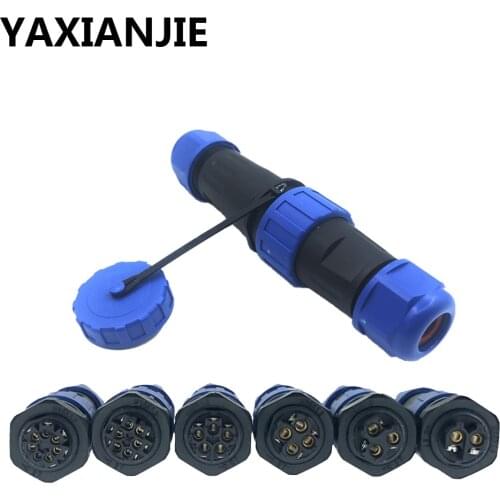 SP20 IP68 waterproof connector plug Docking 2 pin 3 pin 4 5 6 7pin Screw crimping without welding connectors plug and socket