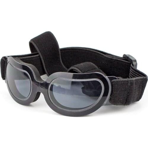 Stylish and Fun Pet Dog Puppy Uv Goggles Sunglasses Waterproof Protection Sun Glasses for Dog--Bright Black