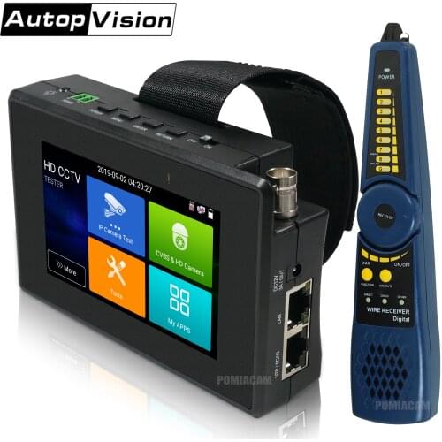 IPC-1800SN 4inch 4K H265 IP Camera tester 8MP AHD TVI CVI CVBS CCTV Tester Monitor with PTZ Control Rapid ONVIF IPC Tester POE