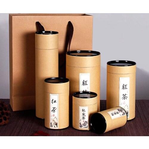 Tea Packaging Tube Drawing Tube Wrapping Packaging Wholesale Kraft Coffee Paper Tube Oil painting cylinder