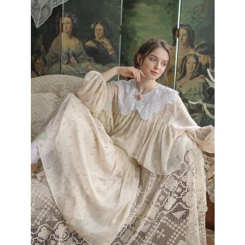 Spring Autumn Dress Women Mori Girls Fresh Floral Handmade Beading Shiny Sequins Chiffon Blouse+ Skirts Casual Two-Piece Dress