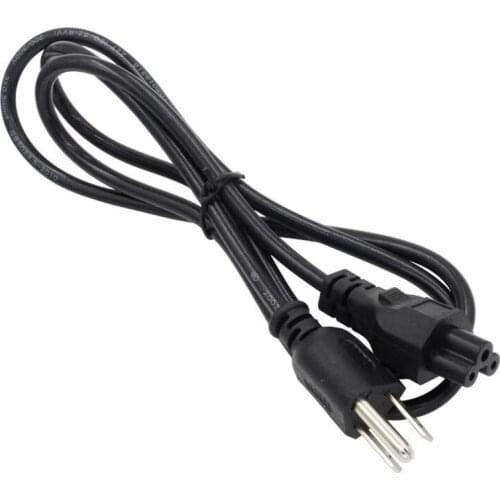 50pcs US USA Plug Power Supply Adapter Lead Cable 3 Prong American IEC C5 Cloverleaf AC Power Cord 1.2m 4ft For Notebook Laptop