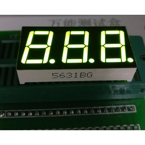 10pcs 7 segment Common Cathode /Anode 3 Bit digital Tube 0.56" 0.56in. yellow green LED Display 7 segmentos LED Digital tube