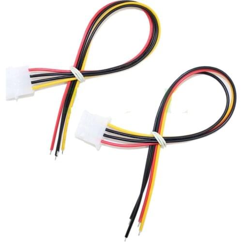 2pcs D-port IDE Connector Big 4P Male and Female Shell Single-head Whit 20cm cable Power Cord Big Four P-line Computer Hard Disk