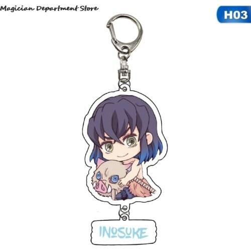 Demon Slayer Acrylic Keychain Car Bag Key Pendant Keychain Anime Tokyo Japan Accessories Fans Handy Cute Gifts Girlfriend Kawai