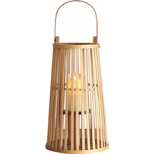 Bamboo hanging wind lamp balcony soft decoration Hotel Club decorative candlestick Handmade