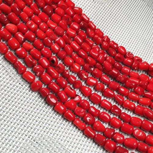 Natural Stone Beads Irregular Red Coral Beads Loose Spacer Beads For DIY Bracelet Necklace Jewelry Making Size 8x9mm Strand 15