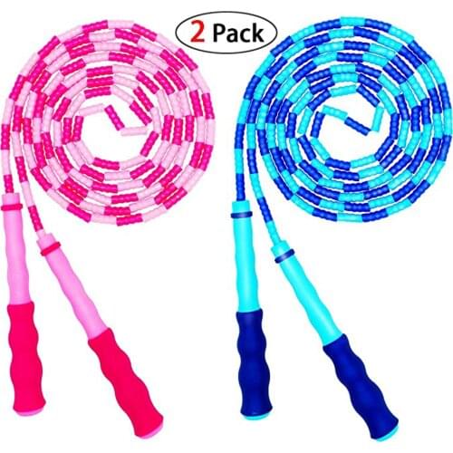 Adult and Children Soft Beaded Skipping Rope Adjustable Free Segmented Fitness Skipping Rope Suitable for Exercise Weight Loss