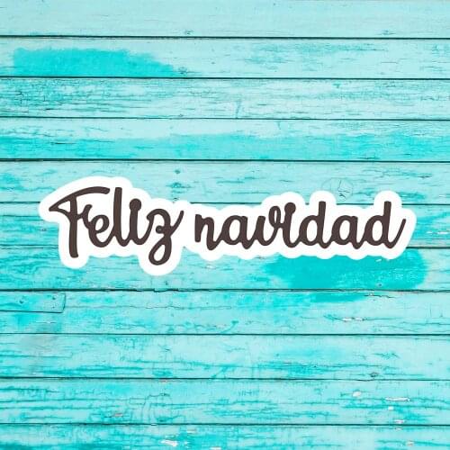 Spainish Merry Christmas Cutting Dies Metal Scrapbooking Stencil for Album Paper DIY Gift Card Decoration Embossing Dies New