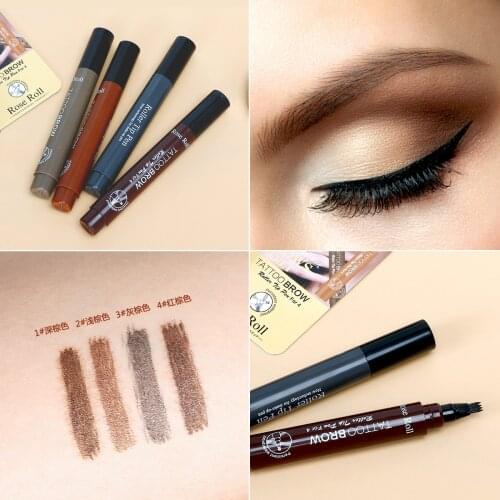 Eyebrow Pen Waterproof Natural Tattoo Pencil Long Lasting Easy to use Cosmetics Sketch Liquid Eyebrow Pencil Professional Fine
