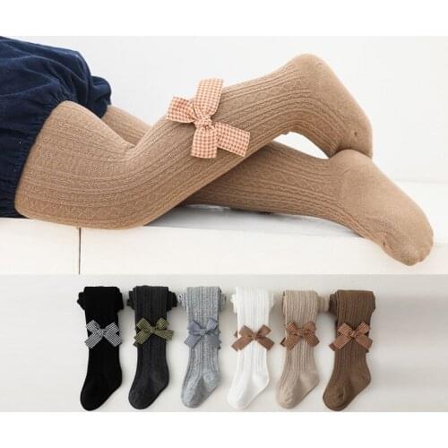 Girls tights princess with bowknot baby girls pantyhose cotton warm soft stockings for children fashion accessories panty 0-10T