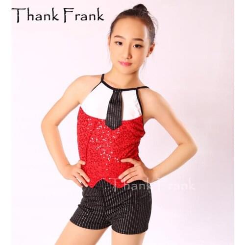 2-Piece Sequin Jazz Dance Costume Latin Modern Contemporary Dancewear C445