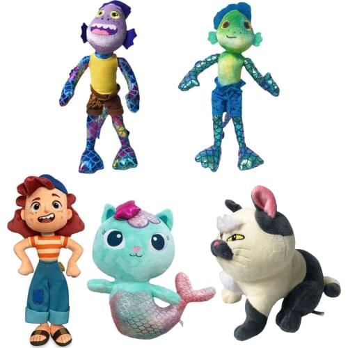 Hot!Cartoon Luca Movie Machiavelli Plush Alberto Cat Giulia Monster Doll Funniest Cat Plushie Birthday Gift Toy for Children Boy