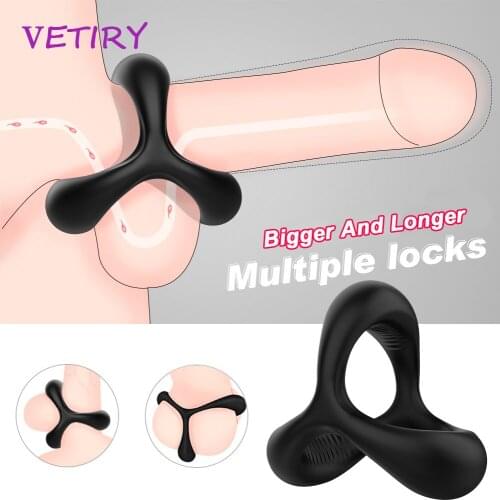 Male Chastity Device Penis Rings Delay Ejaculation Cock Rings Adult Games Sex Toys for Men Erotic Sex Products Penis Enlargement