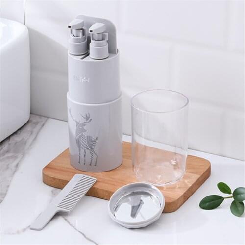 Portable Travel Toiletries Set Women Partition Organizer Bottle Travel Wash Cup Toothbrush Storage Box Travel Accessories Kit