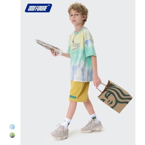 Kids Clothing Summer New Teen Boys Short Sleeve T-shirts Fashion Letter Print Oversize Tee Shirts for Boy 5-11 Y Child T Shirts