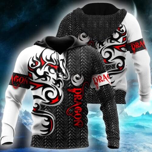 Autumn Fashion Hoodies Beautiful Dragon Red Tatoo 3D Printed hoodies Unisex Zip Pullover Casual Harajuku Streetwear DW0402