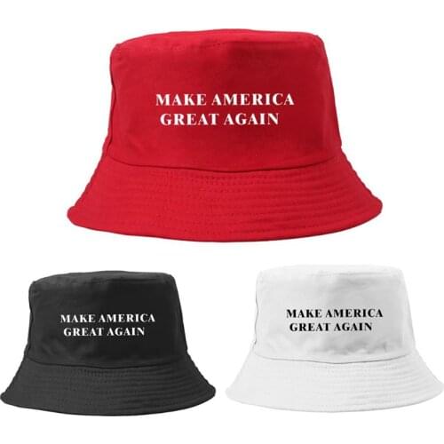 Outdoor Cotton Bucket Hat 2020 President Make America Great Print Fisherman Cap F3MD