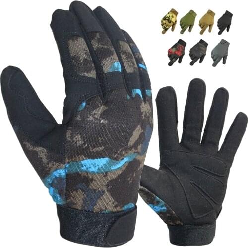 Outdoor Sports Camping Gloves Full Finger Breathable Hiking Gloves for Hunting Cycling Mountaineering Camo Army Tactical Gloves