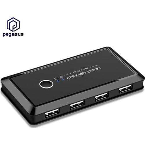 USB Switch Selector 4 Port USB 2.0 Sharing Switcher Fr PC Scanner Printer High Quality