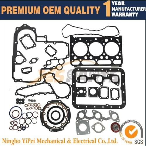 Full Gasket Set With Head Gasket For Kubota, Bobcat, 16467-03310, D1503