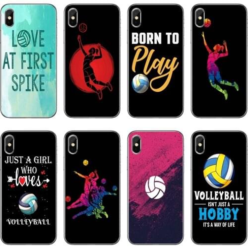 Hot Sports Volleyball Transparent Phone Case For iPhone 12 11 Pro Max Mini XS Max XR X 8 7 Plus 6 6S Plus 5 5S SE 2020